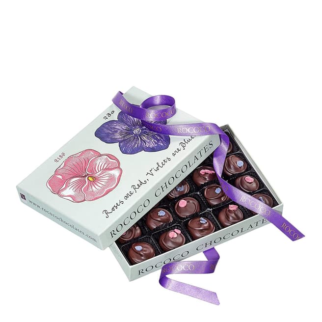 Rococo Chocolate Large Rose and Violet Creams Box 260g