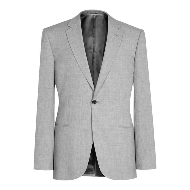 Reiss Grey Dele Modern Fit Wool Blend Jacket