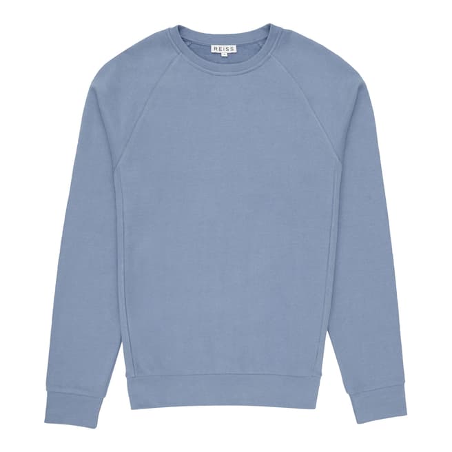 Reiss Blue Forge Carbon Brushed Sweatshirt