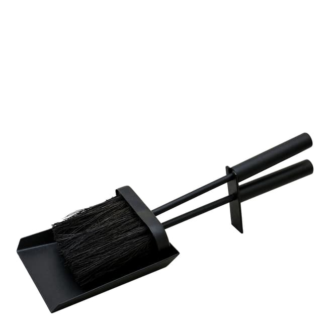 Ivyline Black Fireside Brush and Shovel 35cm