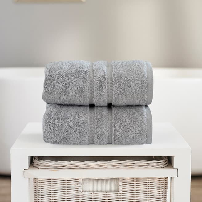The Lyndon Company Zero Twist Bath Towel, Silver