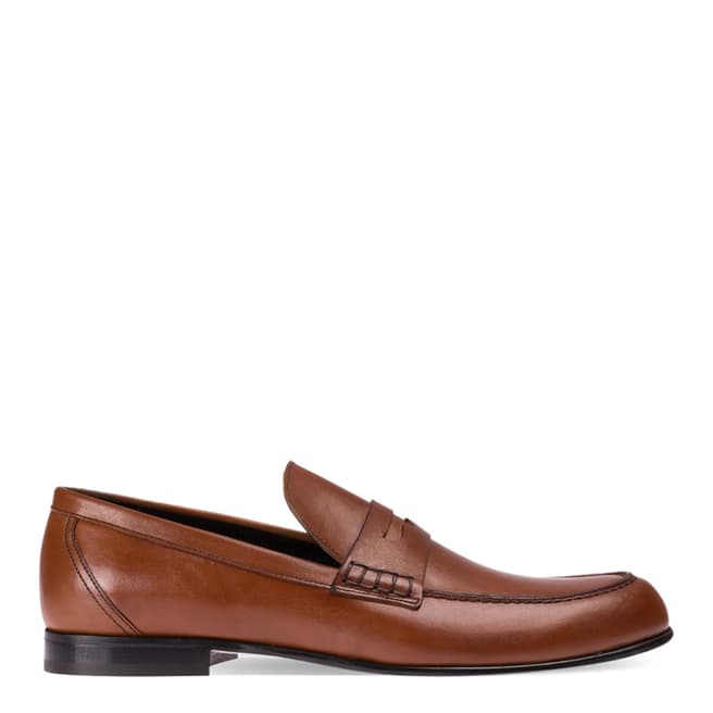 Deery Tobacco Leather Formal Loafers