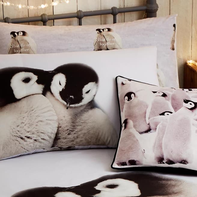 Catherine Lansfield Snuggly Penguins Pillowcase Pair, Multi
