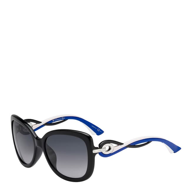 Dior Women's Black / Blue Sunglasses