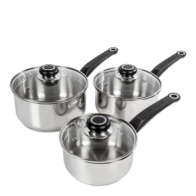 Morphy Richards Stainless Steel 3 Piece Pan Set