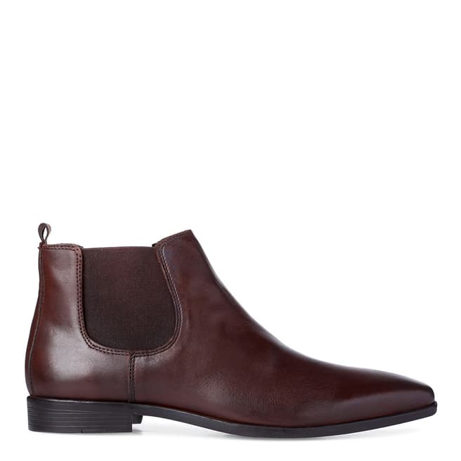 Dune Brown Leather Maritime Chelsea Boots 