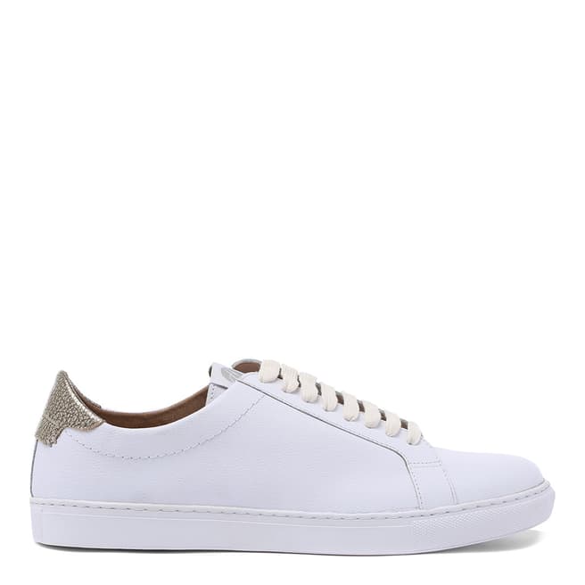 Hudson London White Leather Alcester Sneakers 