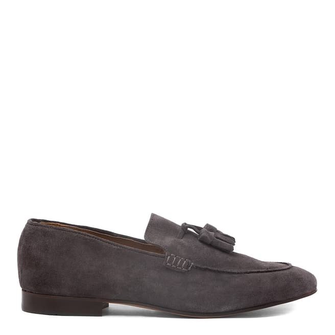 Hudson London Grey Suede Bolton Loafers 