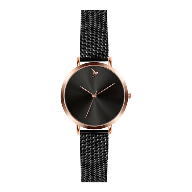 Emily Westwood Women's Black Leather Watch
