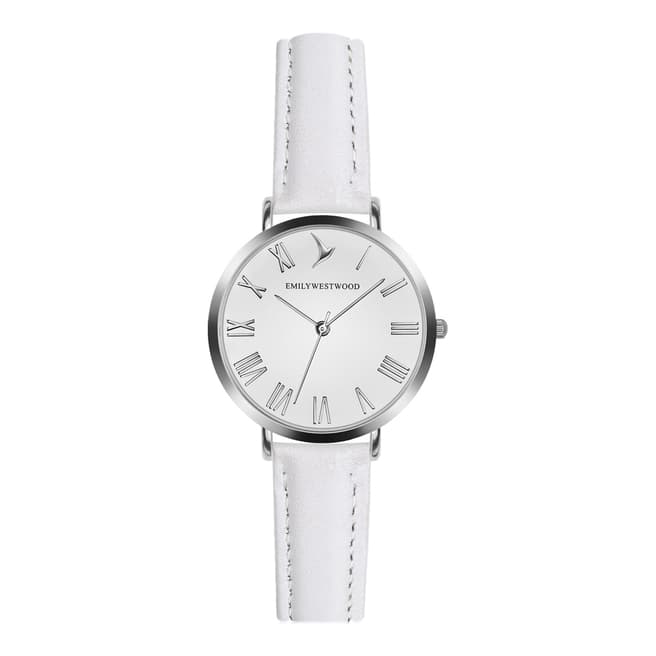 Emily Westwood Women's White Leather Watch