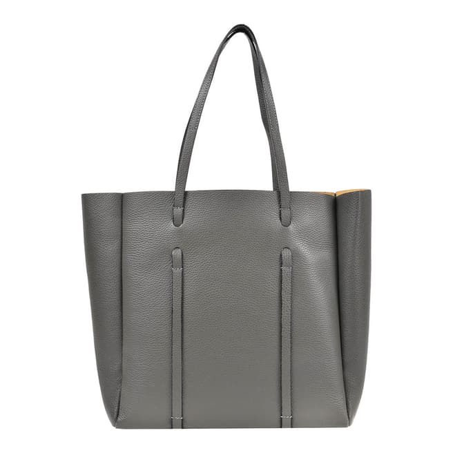 Roberta M Grey Leather Roberta M Tote Bag