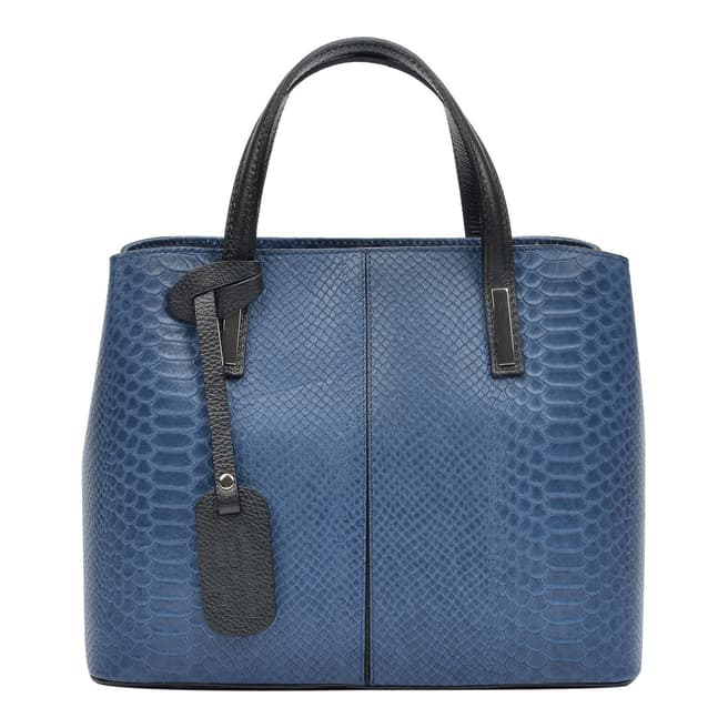Roberta M Blue Leather Roberta M Top Handle Bag