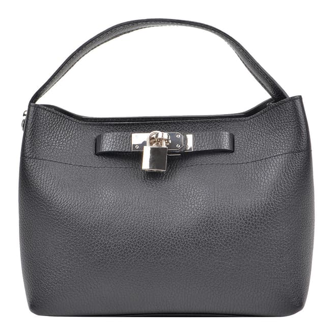 Isabella Rhea Black Leather Roberta M Shoulder Bag