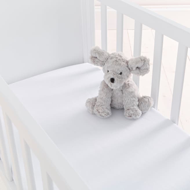 Silentnight Pack of 2 Crib Fitted Sheets, White
