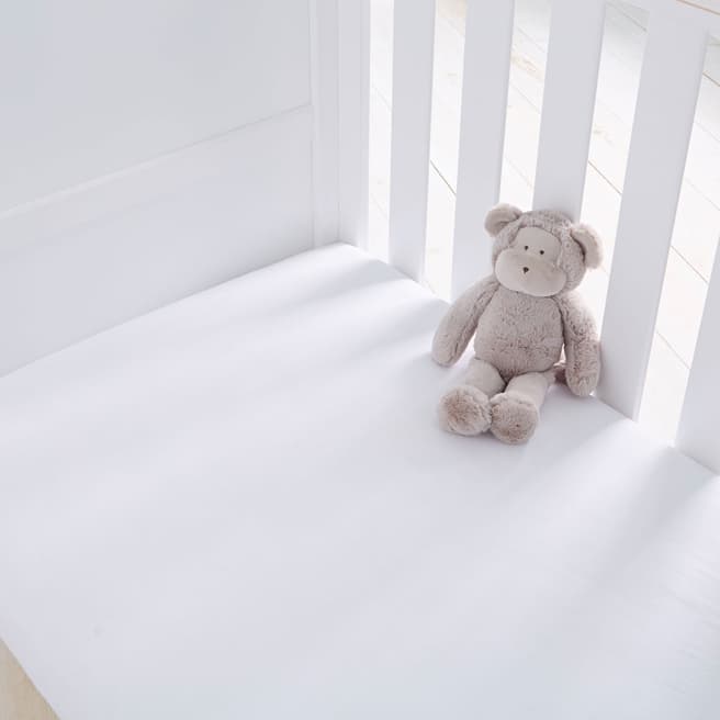 Silentnight Pack of 2 Cot Fitted Sheets, White