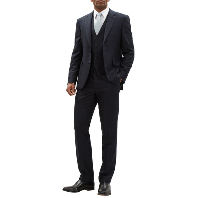 Jaeger Navy Regular Glencheck Suit