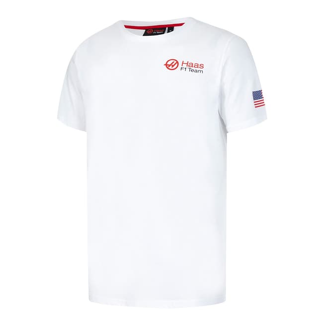 Haas F1 Team Men's White Car T-Shirt