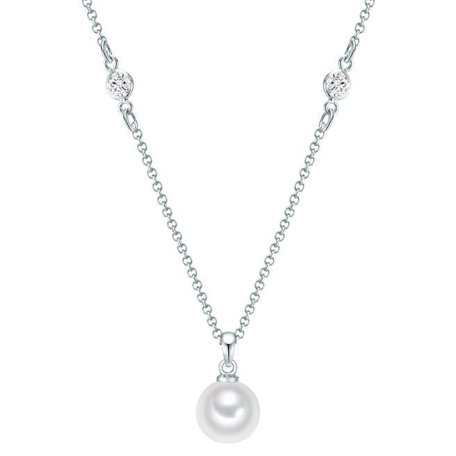 Nova Pearls Copenhagen Silver Plated/White Organic Pearl Necklace