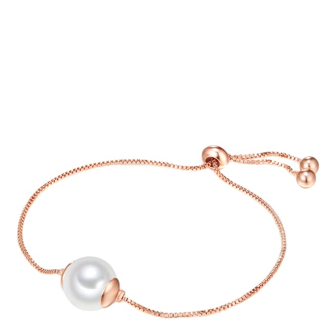 Nova Pearls Copenhagen Rose Gold Plated/White Organic Pearl Bracelet
