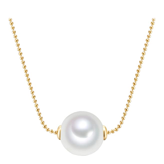 Nova Pearls Copenhagen Yellow Gold Plated/White Organic Pearl Necklace