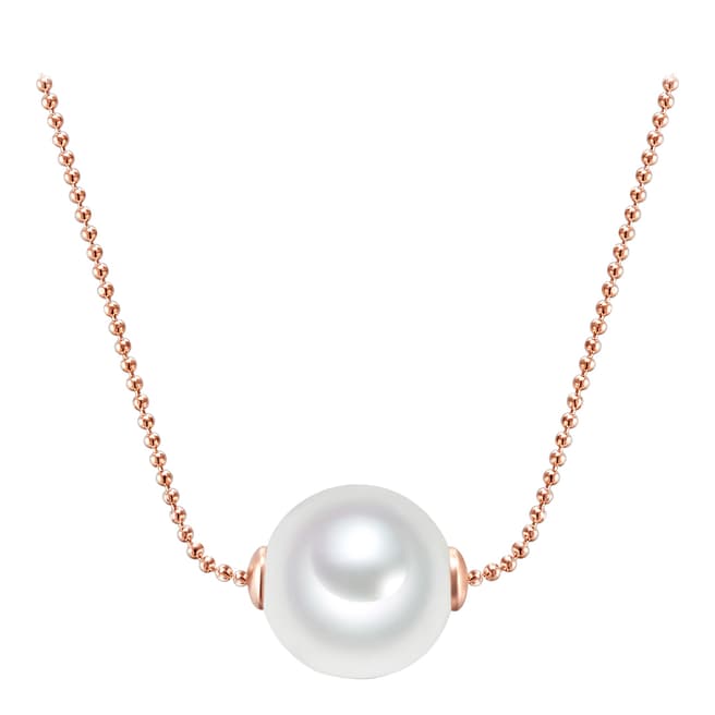 Nova Pearls Copenhagen Rose Gold Plated/White Organic Pearl Necklace
