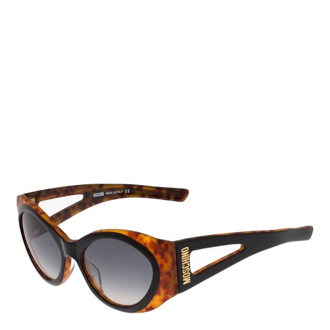 Moschino Ladies Brown / Black Moschino Sunglasses 57mm