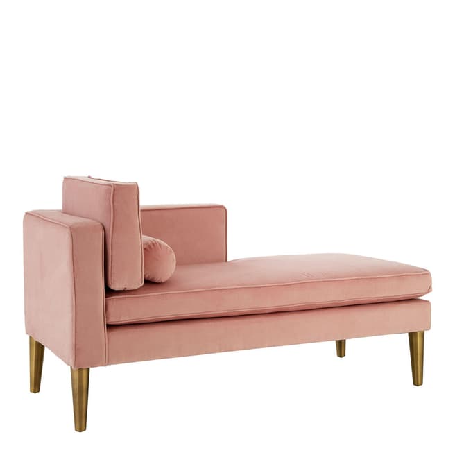 Fifty Five South Louxor Pink Velvet / Left Arm Chaise Longue