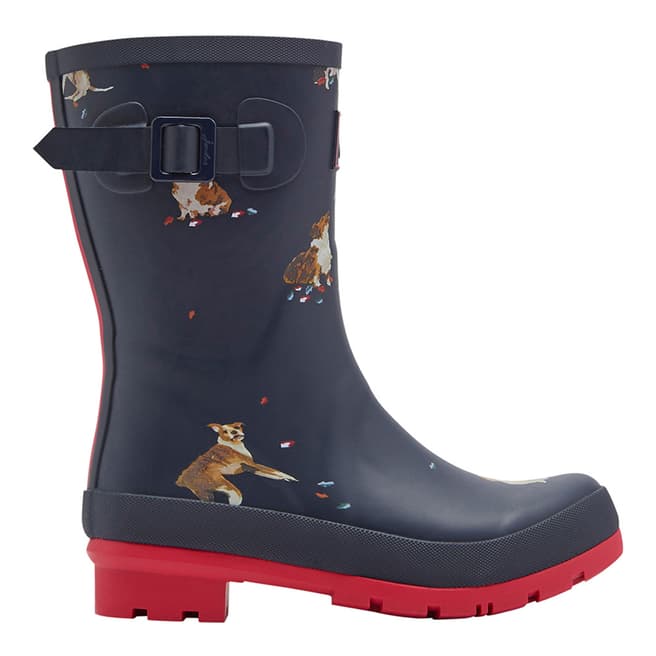 Joules Navy Mollie Dog Printed Wellies