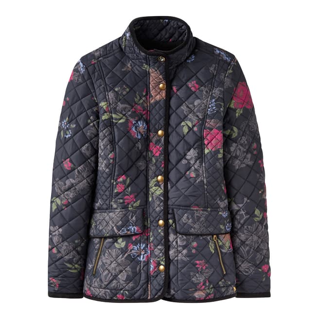 Joules Newdale Floral Print Quilted Jacket