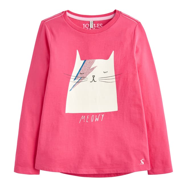 Joules Girls Pink Bessie Graphic T-Shirt