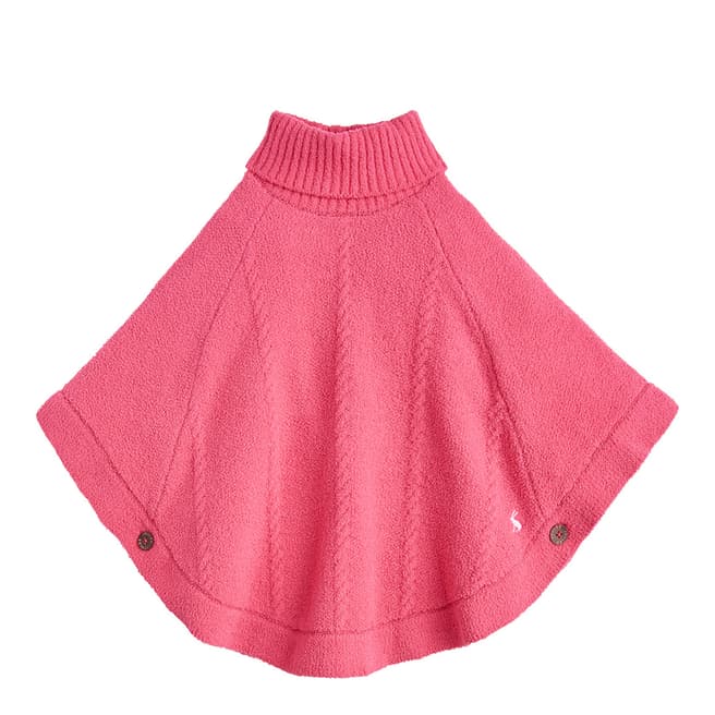 Joules Girls Pink Amity Chenille Poncho