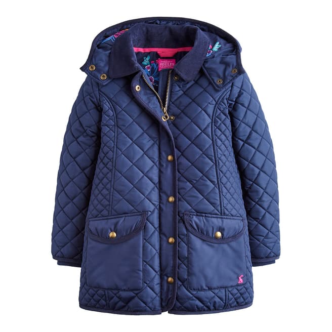 Joules Girls Navy Newdale Quilted Jacket