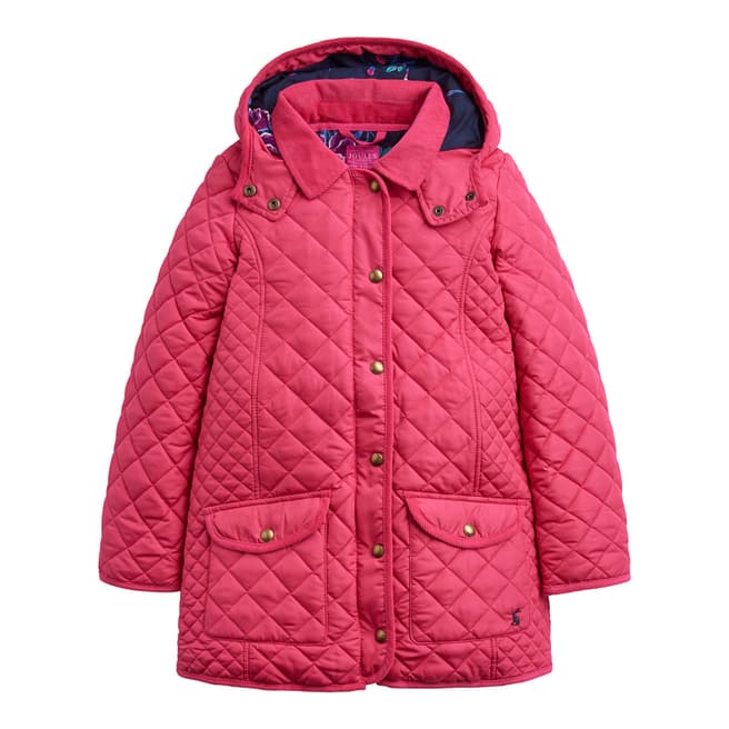 Joules Girls Pink Newdale Quilted Jacket
