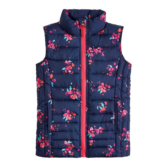 Joules Girls Navy Croft Quilted Gilet