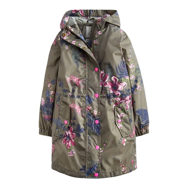 Joules Girls Khaki Golightly Waterproof Packaway Jacket