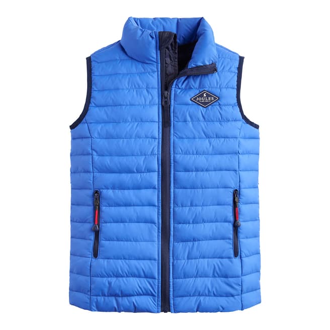 Joules Boys Blue Croft Quilted Gilet