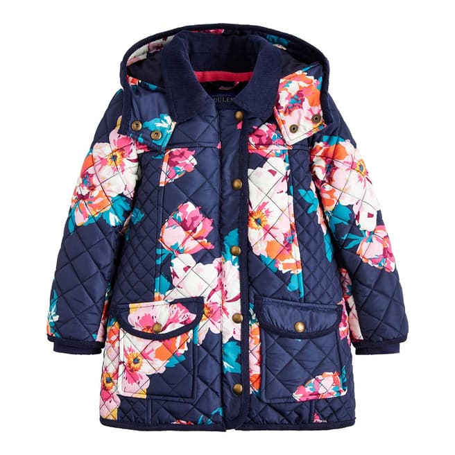 Joules Girl's Navy Briar Quilted Jacket