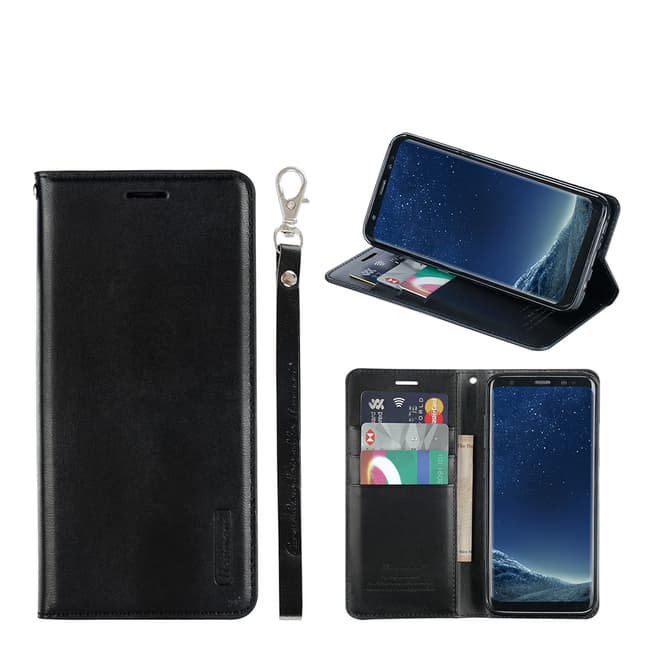 Confetti Protection Folio -  Stand Flip Cover - Black  Galaxy S8