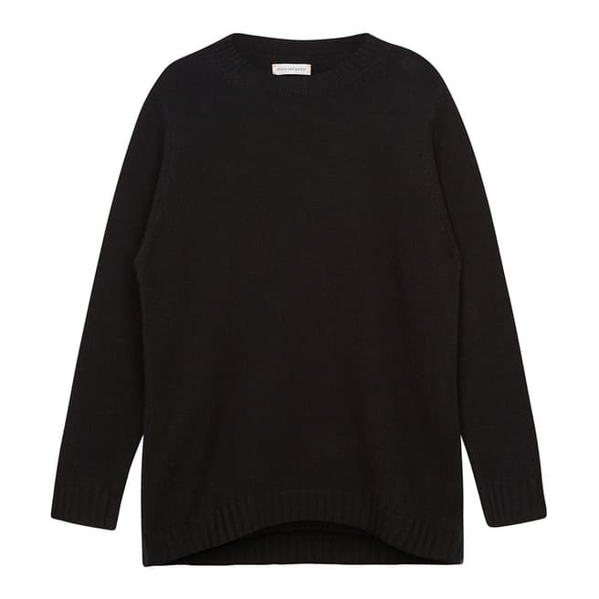 Chinti and Parker Black Zip Side Cashmere Jumper