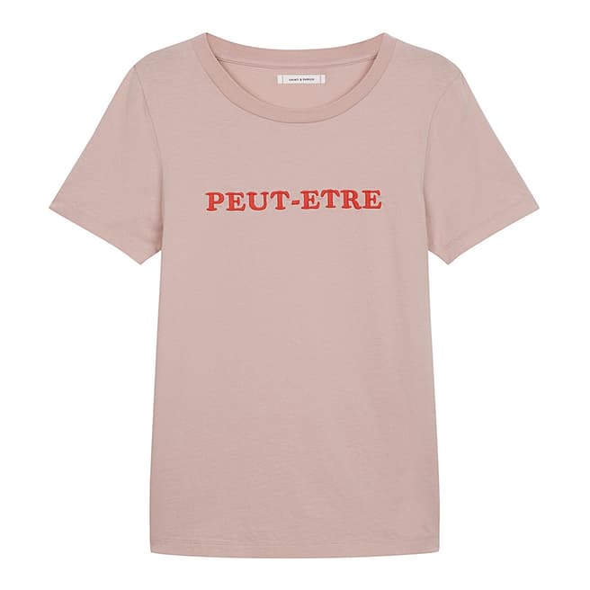 Chinti and Parker Pink Short Sleeve Peut- Etre T- Shirt