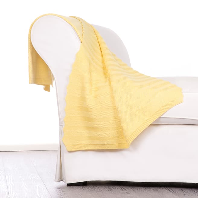 Lanerossi Yellow Baby Spina Baby Blanket 110 x 150cm