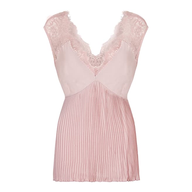 Nougat London Pink Flora Pleated Lace Camisole 