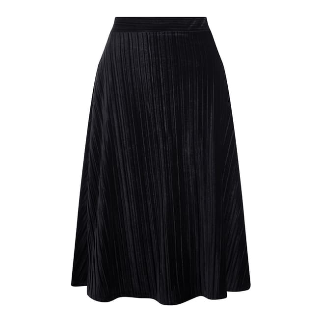 Nougat London Black Lena Crushed Velvet Skirt