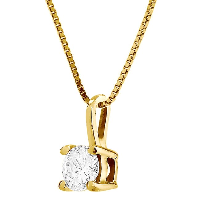 Only You Yellow Gold Set of 4 Claws Diamond Necklace