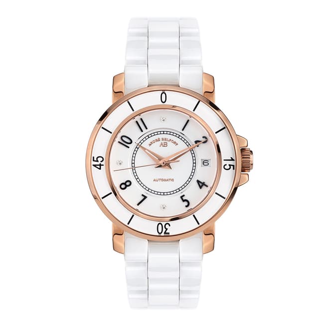 Andre Belfort Women's White / Rose Gold Aphrodite Watch
