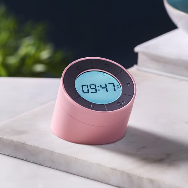 Gingko Pink The Edge Light Alarm Clock