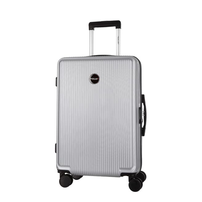 Travel One Silver Armada 8 Wheel Medium Suitcase 60cm