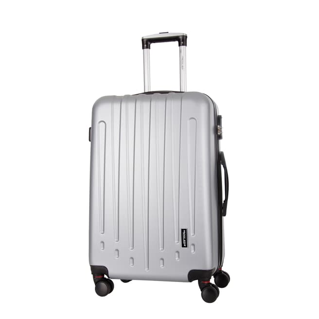 Travel One Silver Haryana 8 Wheel Small Suitcase 50cm