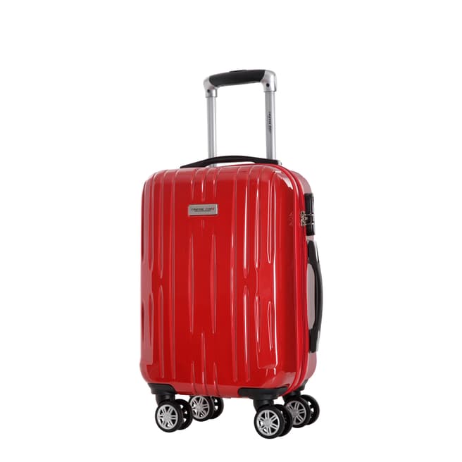 Travel One Red Clifton 8 Wheel Small Suitcase 45cm