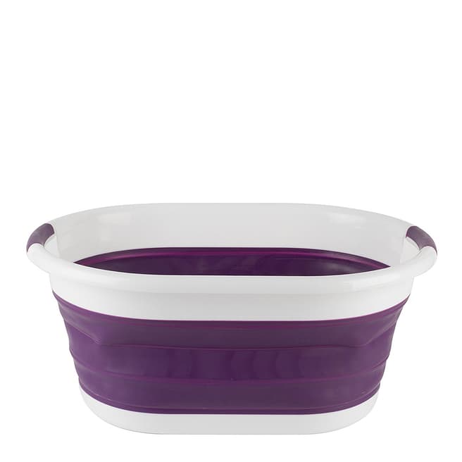 Beldray Purple Oval Collapsible Laundry Basket, 27L